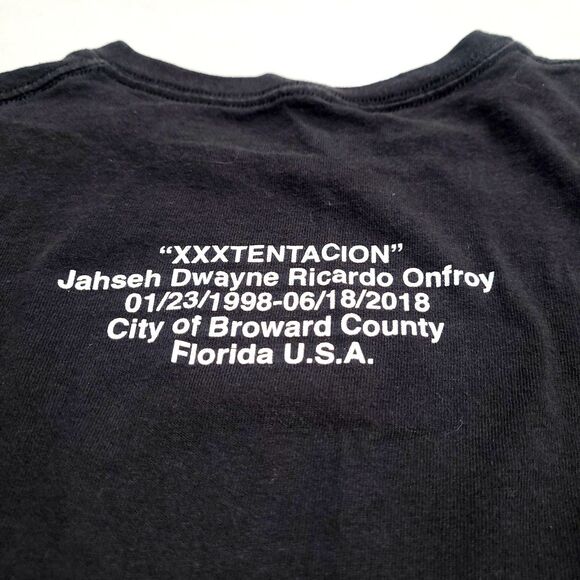 XXXtentacion Long Sleeve T-Shirt Double Sided Tee Rap Memorial EUC Hip Hop XL - Picture 7 of 9